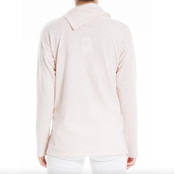 Max Studio Long Sleeve Split Neck Pullover Blush Women's Size M - Picture 3 of 8